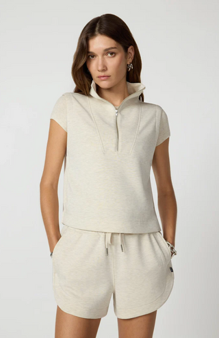 MPG Dreamweave Half Zip Mock Neck Tank | Black + Brown + Caribou + Fuschia + Navy
