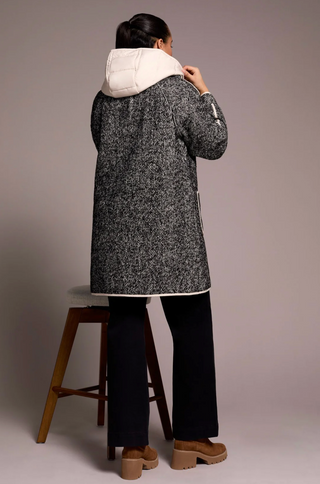 Tribal Herringbone Lightweight Fooler Coat | Charcoal