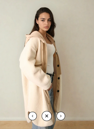 Priv Nova 3/4 Hooded Coat | Off-White