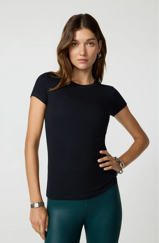 MPG Dreamweave Baby Rib Tee | Black + White