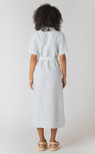 Black Tape Shirtdress | Blue-White Stripe