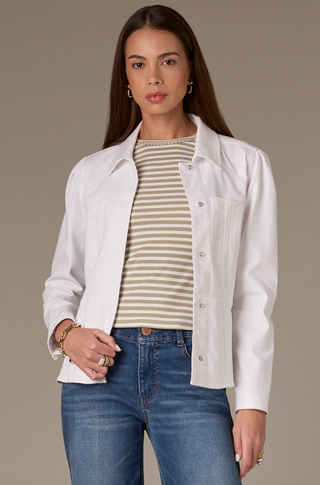 Wit & Wisdom Hidden Snap Jacket | Optic White
