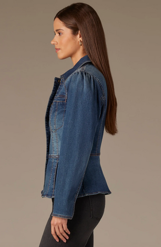Wit & Wisdom Peplum Denim Jacket | Blue