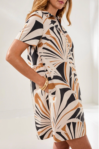 Tribal Printed Poplin Button Up Dress | Canva