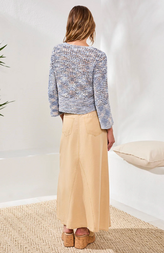 Tribal Open-Stitch Crewneck Sweater | Saltwater