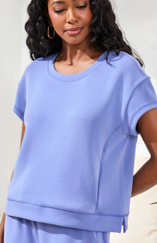 Tribal Soft Modal Cap Sleeve Top | Baja Blue