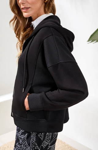 Tribal Lux Hooded Cardigan | Black