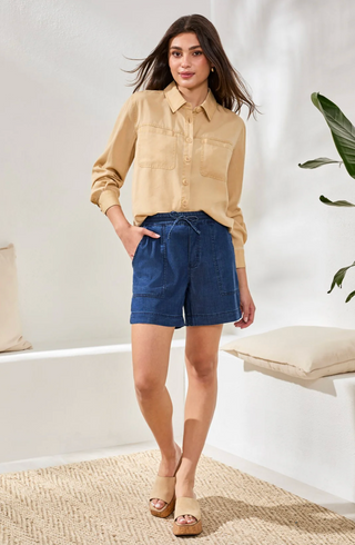 Tribal Soft Drape Denim Short | Seahaven