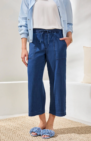 Tribal Aubrey Soft Drape Denim Wide Leg Pant | Seahaven