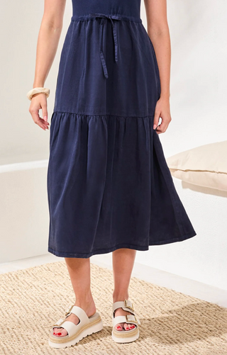 Tribal Mixed Media Sleeveless Maxi Dress | Gardenia + Nautical