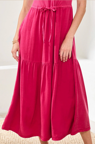 Tribal Mixed Media Sleeveless Maxi Dress | Gardenia + Nautical