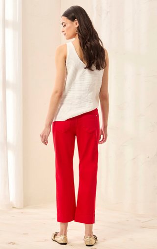 Tribal Comfort Stretch Pull On Capri | Moss+ Sangria + Seasme + White