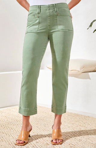 Tribal Comfort Stretch Pull On Capri | Moss+ Sangria + Seasme + White