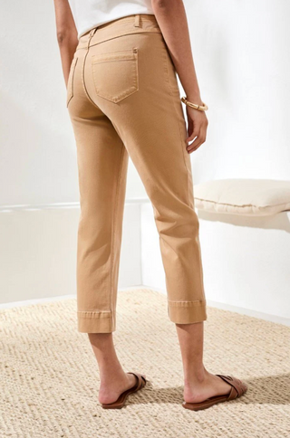 Tribal Comfort Stretch Pull On Capri | Moss+ Sangria + Seasme + White