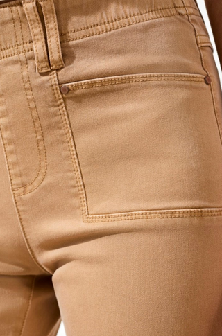 Tribal Comfort Stretch Pull On Capri | Moss+ Sangria + Seasme + White