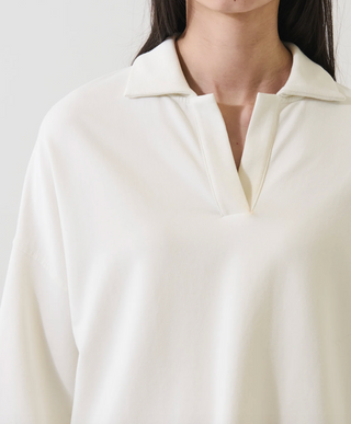 Patrick Assaraf Pima Cotton Relaxed Polo | Vanilla