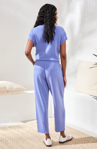 Tribal Barrel Leg Elastic Waist Jogger | Baja Blue