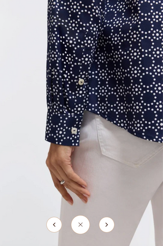 Foxcroft Hampton Blouse | Navy
