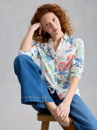 White Stuff Annie Jersey Shirt | Ivory