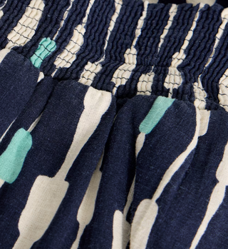 White Stuff Shelley Linen Blend Midi Skirt | Navy