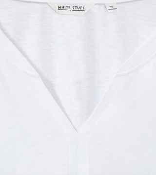 White Stuff Nelly Notch Neck Tee | Dark Navy + White