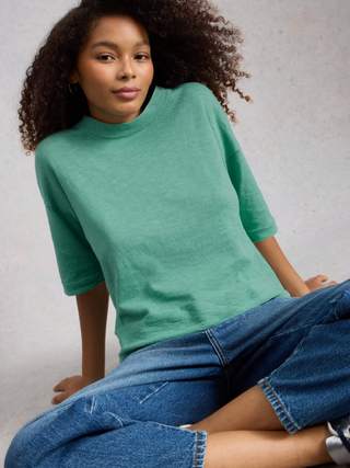 White Stuff Kate Linen Top | Teal