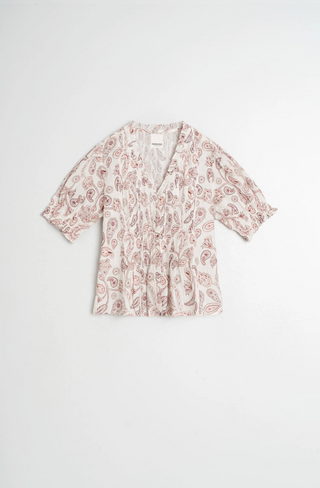 Indi & Cold Micro Ruffled Shirt | Lychee