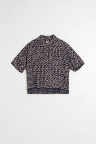 Indi & Blouse Oversized Printed Shirt | Navy