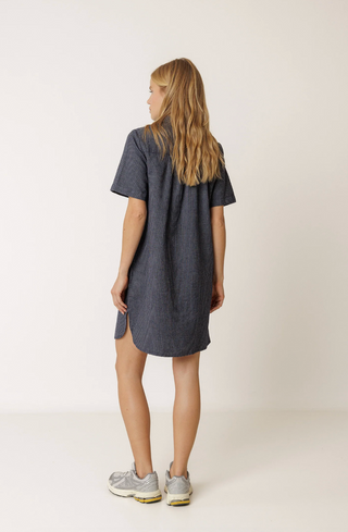 Indi & Cold Polo Neck Dress | Indigo Blue