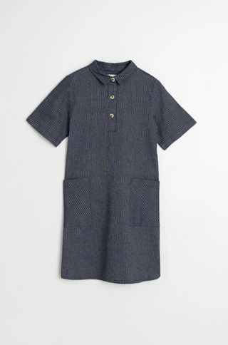 Indi & Cold Polo Neck Dress | Indigo Blue