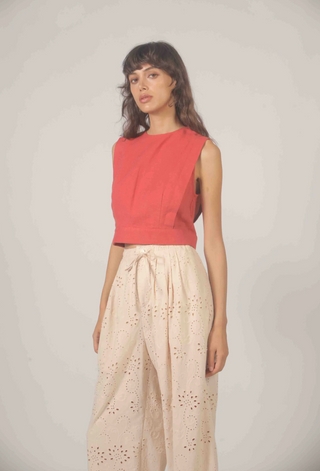 Korner Top with Tie Back | Red