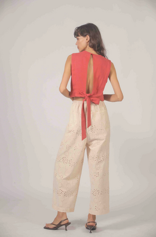 Korner Top with Tie Back | Red