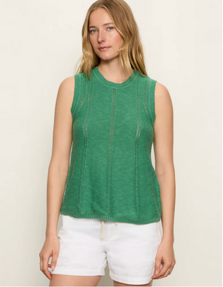 Sanctuary Easy Pointelle Tank Top | Green