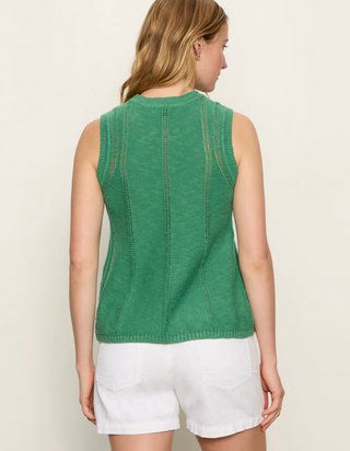 Sanctuary Easy Pointelle Tank Top | Green