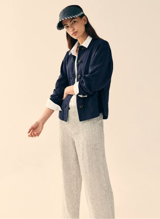 White Stuff Tia Linen Wide Leg Crop | Ivory