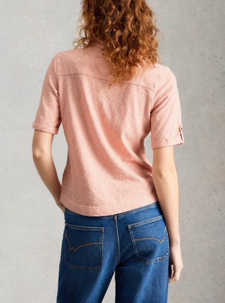 White Stuff Allie SS Stripe Shirt | Orange