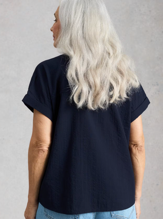 White Stuff Orla Pop Over Shirt | Navy