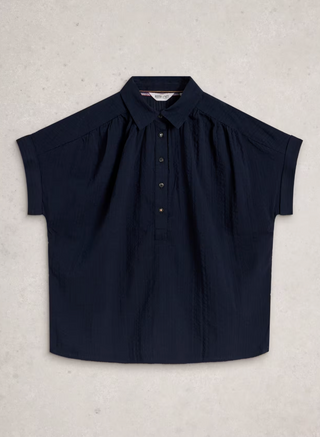 White Stuff Orla Pop Over Shirt | Navy