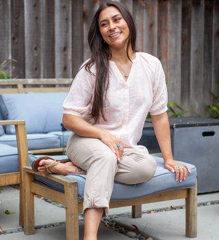 Aventura Ballard Ankle Pant | Black + Taupe
