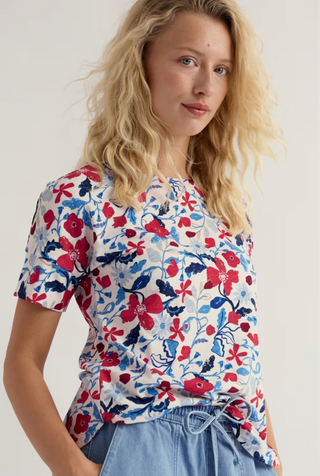 Seasalt Bryher View Tshirt | Chalk