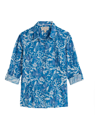 Seasalt Larissa Shirt | Aerial + Chalk + Dark Blue + Meadow