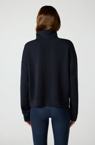MPG Long Sleeve Quarter Zip | Black + Blue + Heather Moonbeam