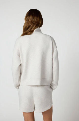 MPG Long Sleeve Quarter Zip | Black + Blue + Heather Moonbeam