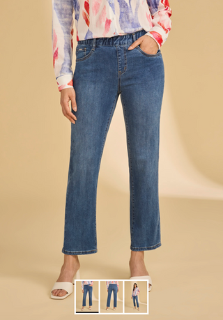 French Dressing Pull-On Straight Ankle | Med Wash