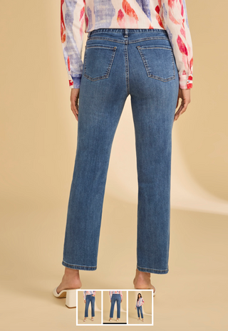French Dressing Pull-On Straight Ankle | Med Wash