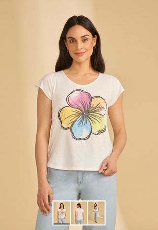 French Dressing Jeans Short Sleeve Top | Rainbow