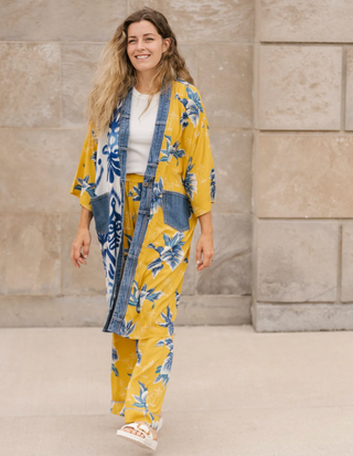 Shannon Passero Janis Cardigan | Asia Print + Yellow Print