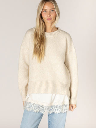 Lyla & Luxe Must Have Classic Sweater | Off-White