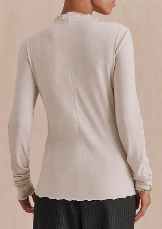 Splendid Bamboo Longsleeve Mockneck | Taupe + Oak