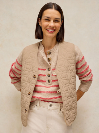White Stuff Emery Reversible Gilet | Natural